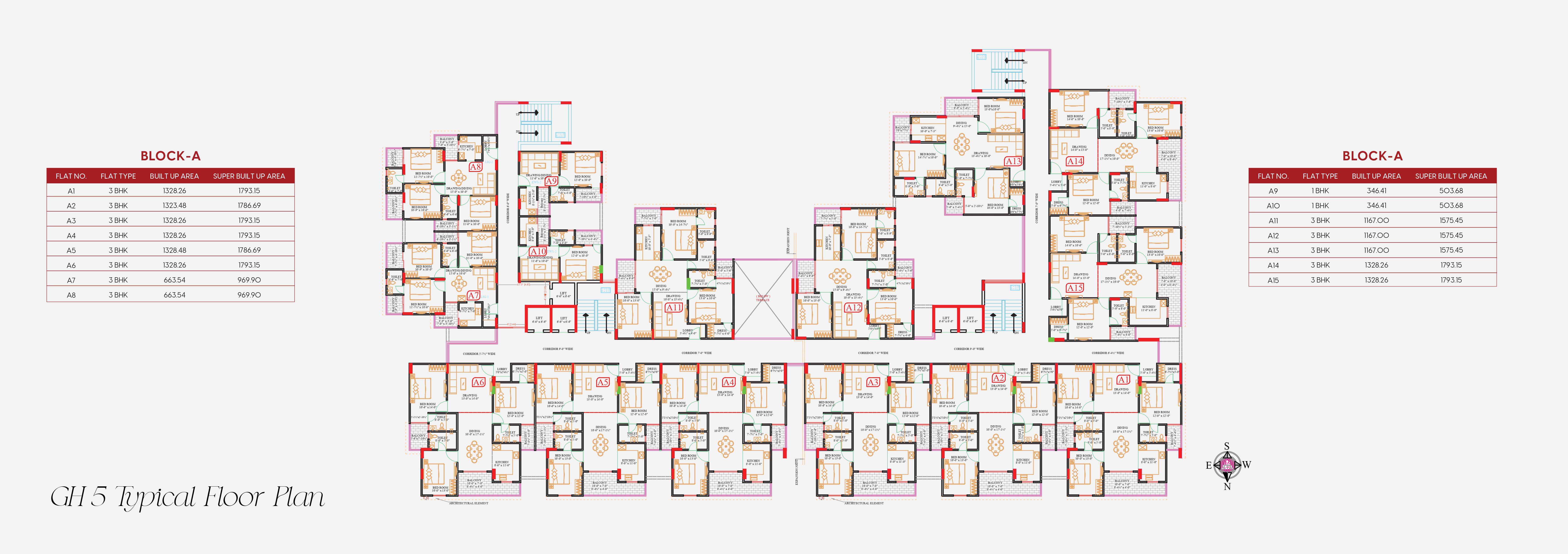 GH 5 Typical Floor Plan - Block A